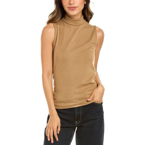 Vince Sweaters - Vince Womens  Turtleneck Wool-Blend Shell, White